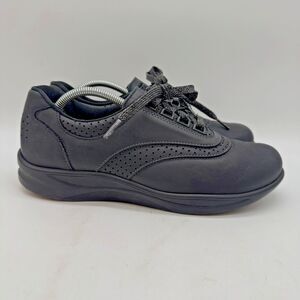 SAS Walk Easy Shoes Women's 8N Black Nubuck Casual Comfortcore Walking Sneakers